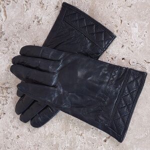 Vintage Levas Black Leather Gloves